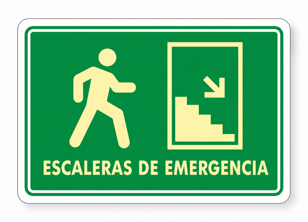 Señalización de Escalera de emergencia (Derecha abajo)