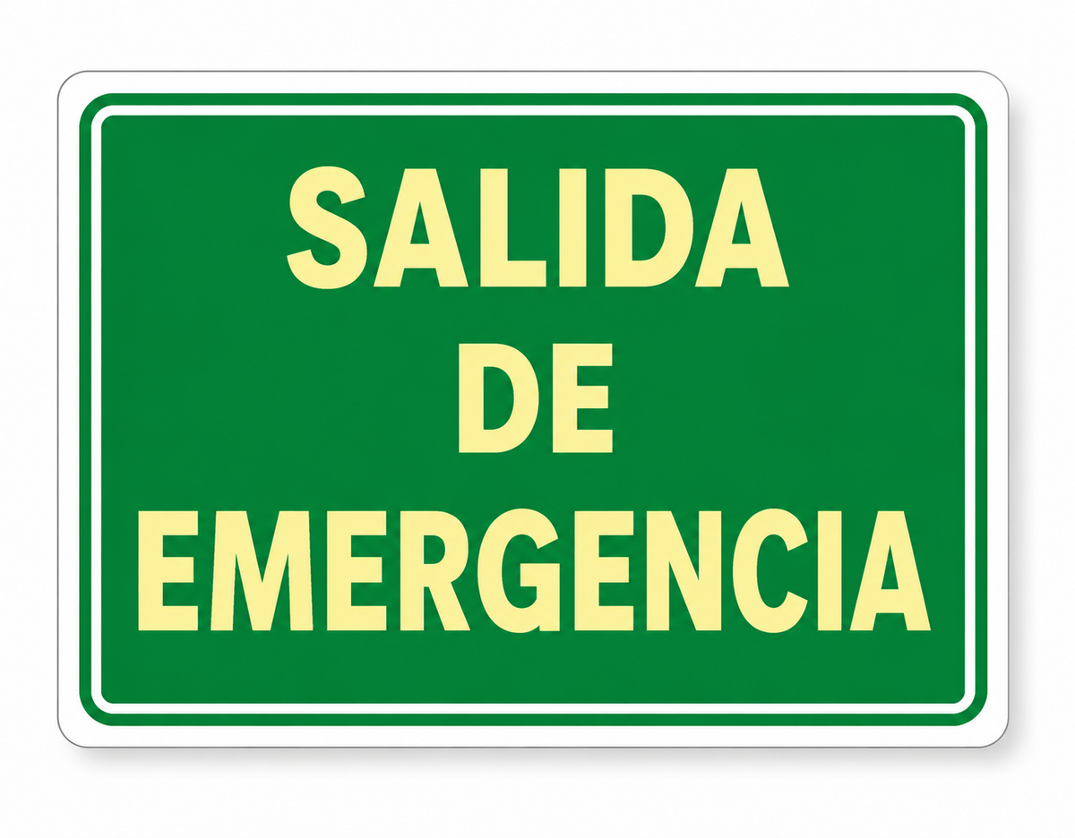 Señalización de Salida de Emergencia (solo texto)