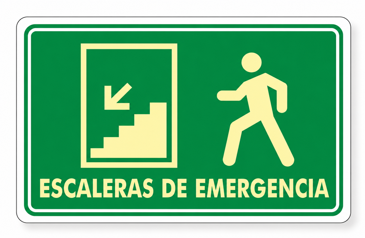 Señalización de Escalera de emergencia (Izquierda abajo)