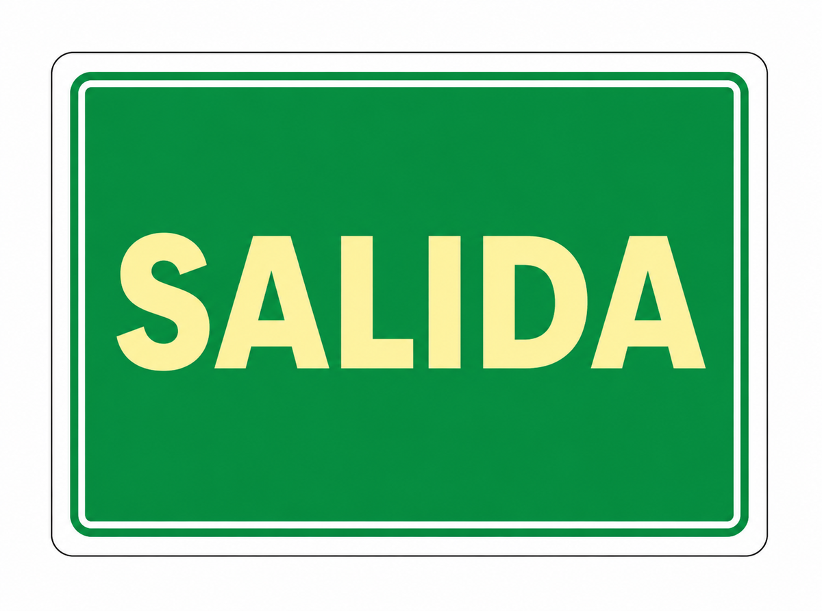 Señalización de Salida (solo texto)