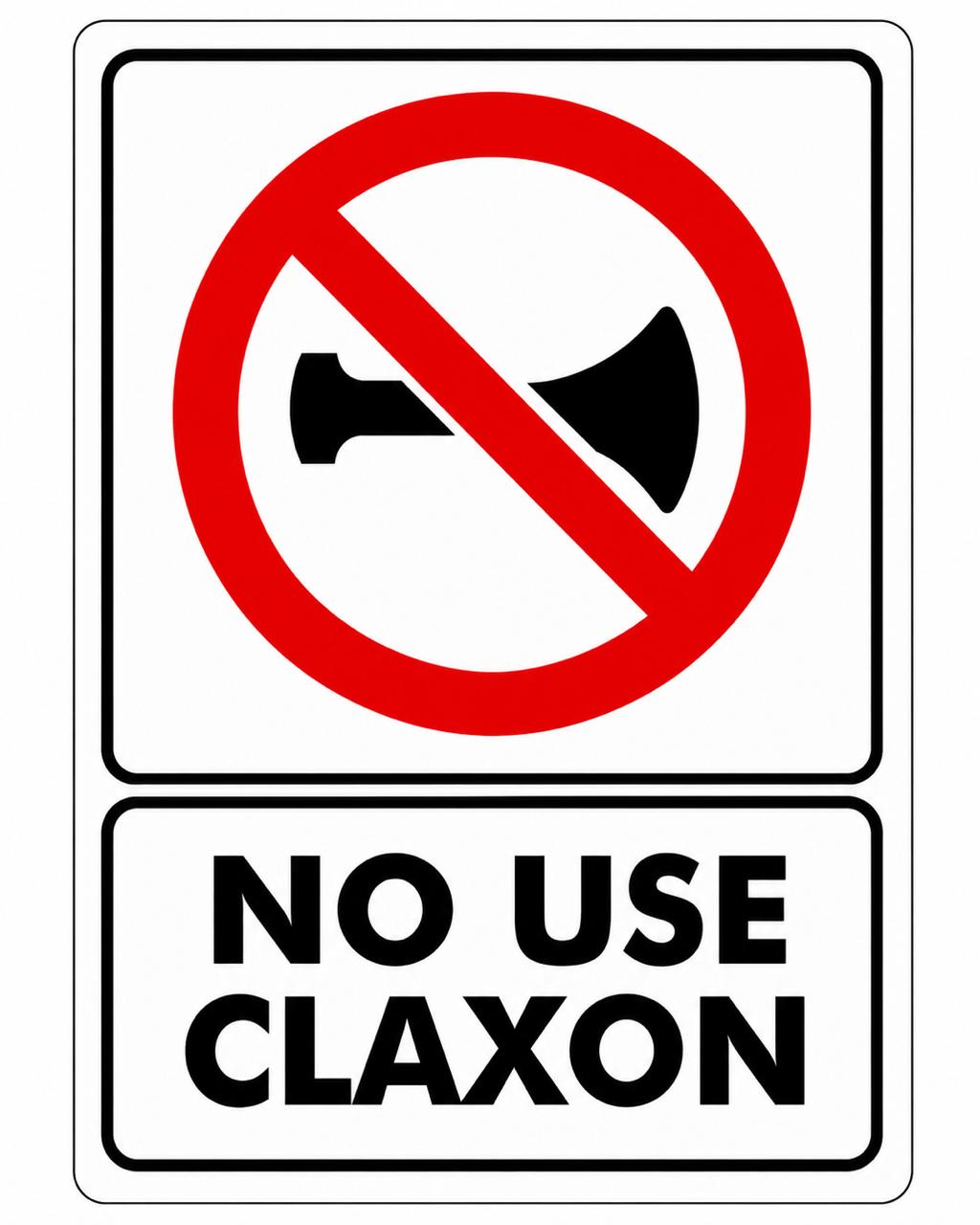 Señalización de No use claxon