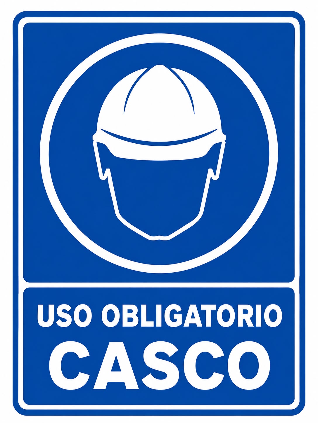 Señalización de Uso obligatorio de casco