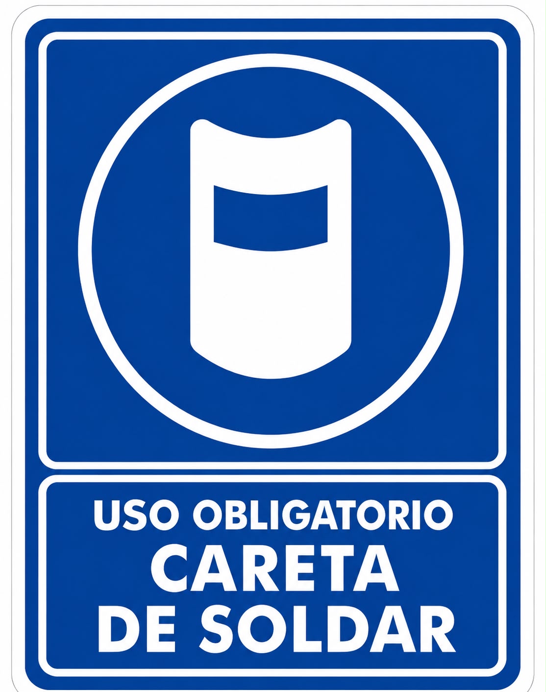 Uso obligatorio careta de soldar