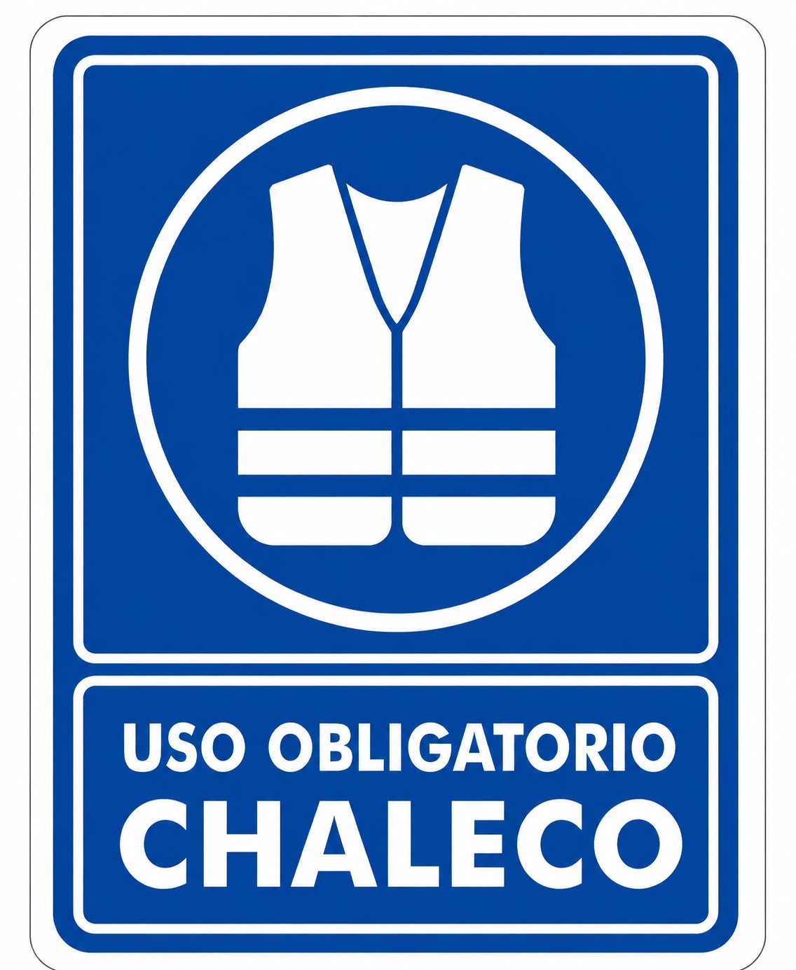 Uso obligatorio de chaleco