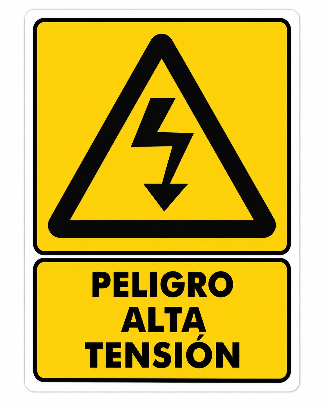 Precaución o Peligro Alta tensión