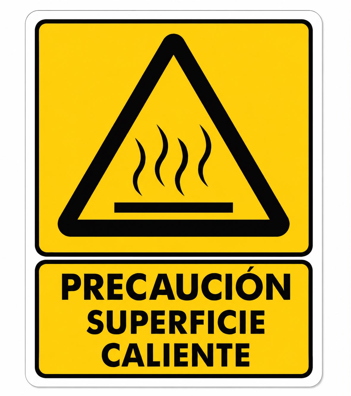 Precaución Superficie caliente