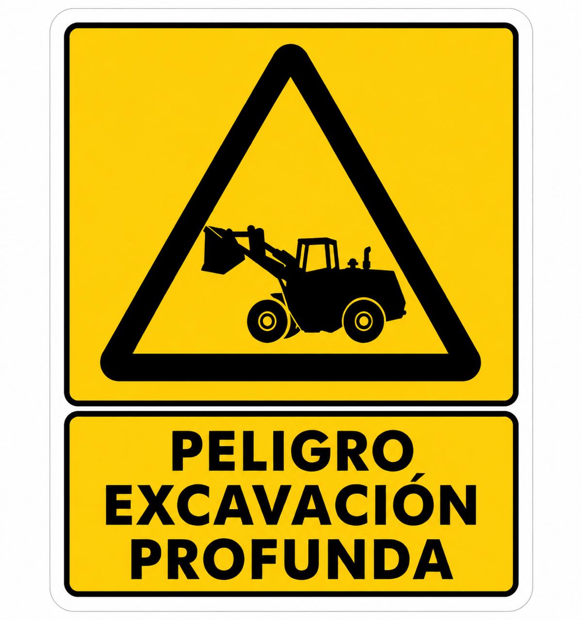 Peligro Excavación profunda