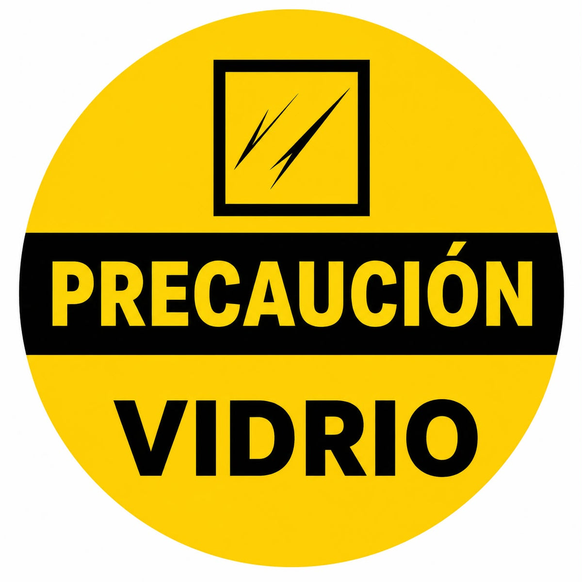 Calcomanía Precaución Vidrio