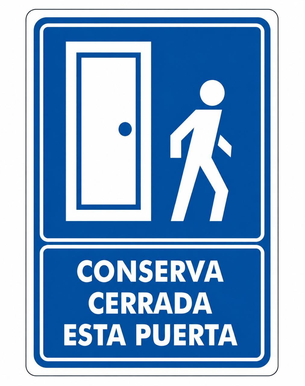 Conserva cerrada esta puerta