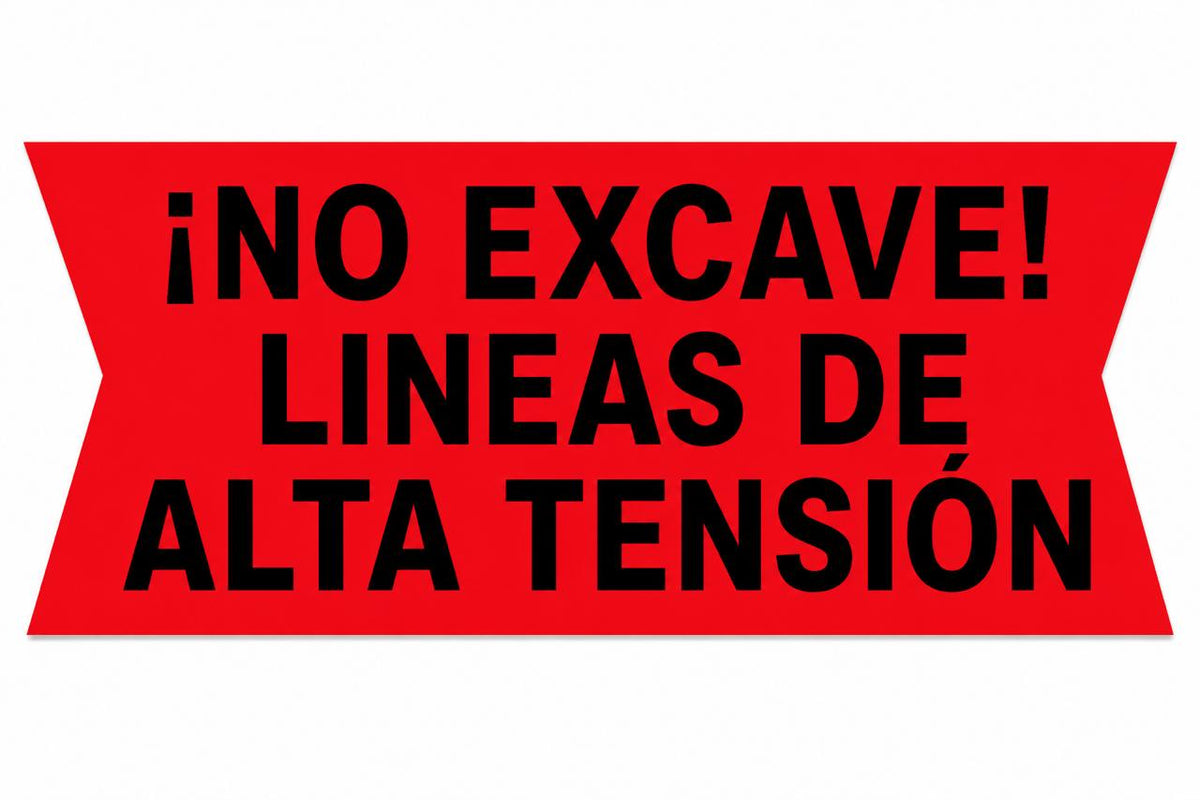 Cinta de No excave líneas de alta tensión