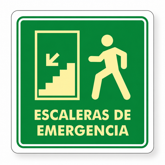 Señalización de Escalera de emergencia (Izquierda abajo)