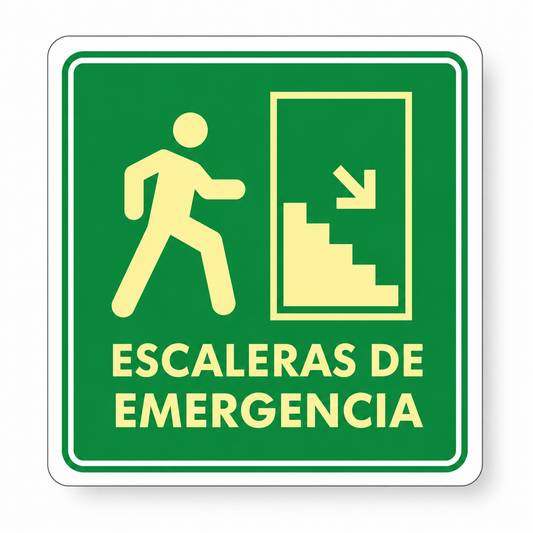 Señalización de Escalera de emergencia (Derecha abajo)