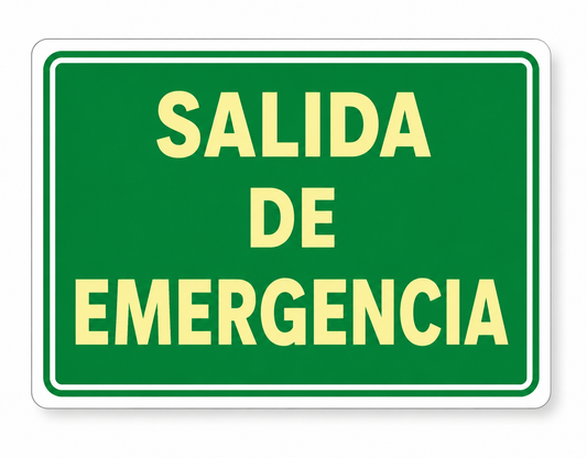 Señalización de Salida de Emergencia (solo texto)