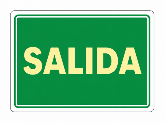 Señalización de Salida (solo texto)