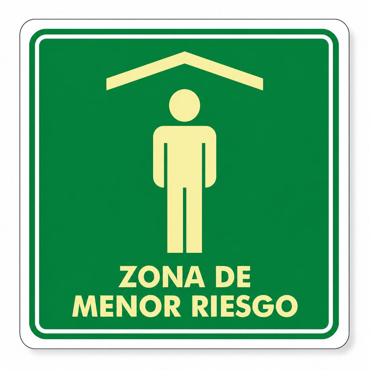 Señalización de Zona de menor riesgo