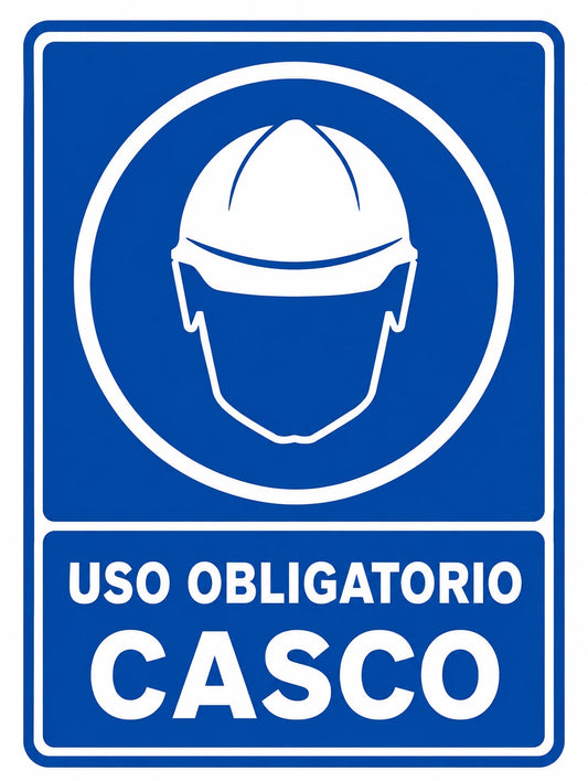 Señalización de Uso obligatorio de casco
