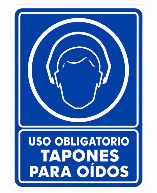 Señalización de Uso obligatorio Tapones para oídos