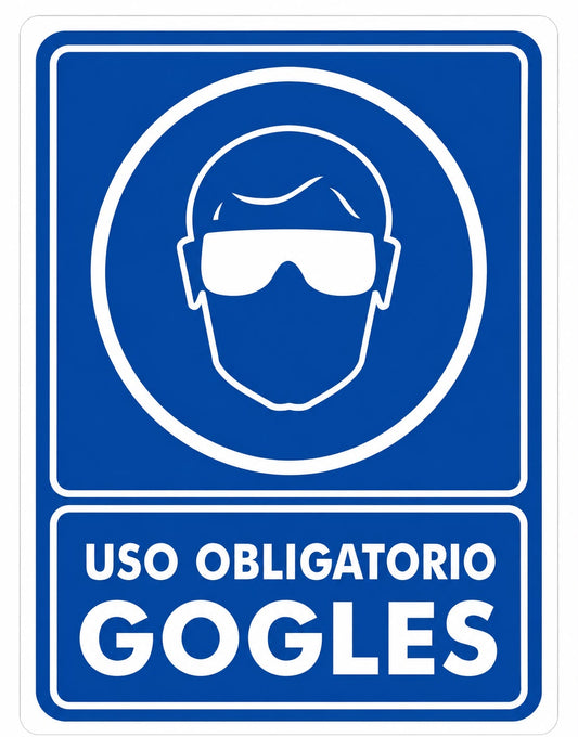 Señalización de Uso obligatorio Gogles