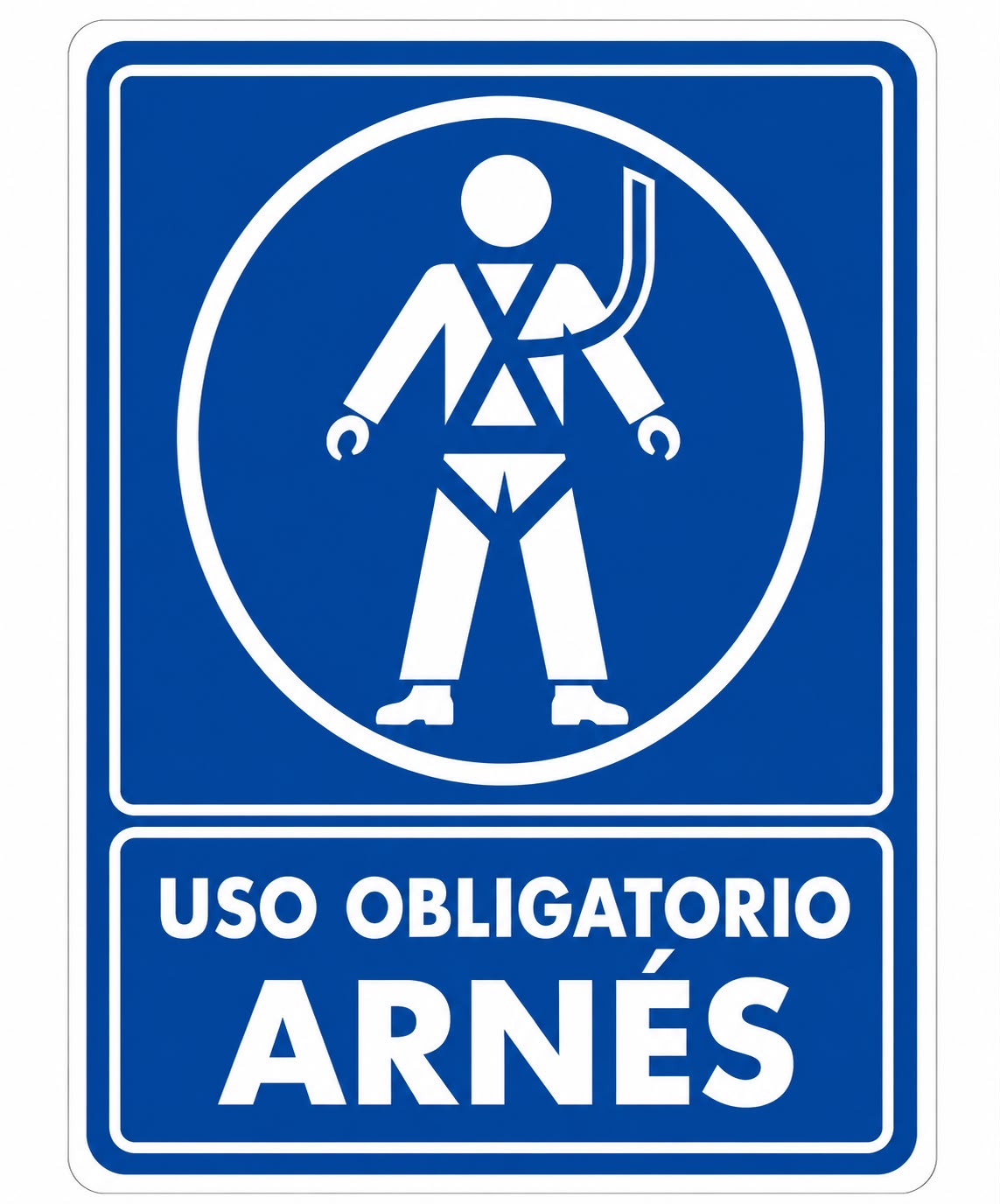 Señalización de Uso obligatorio de arnés