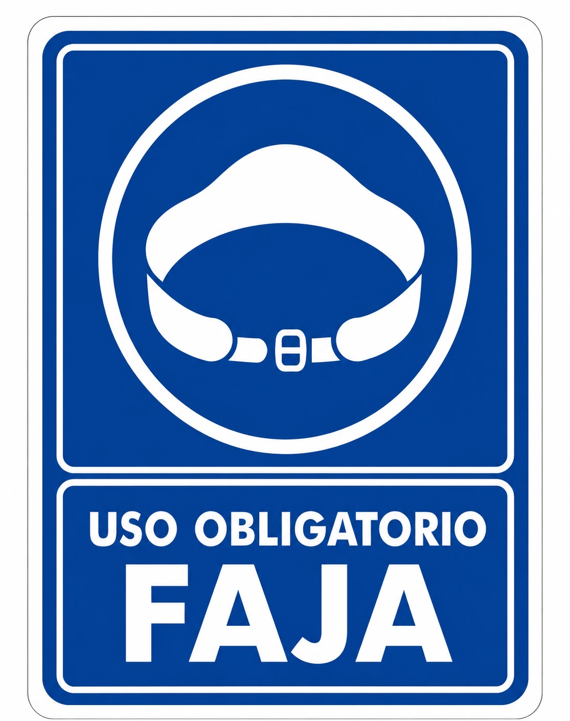 Uso obligatorio de faja