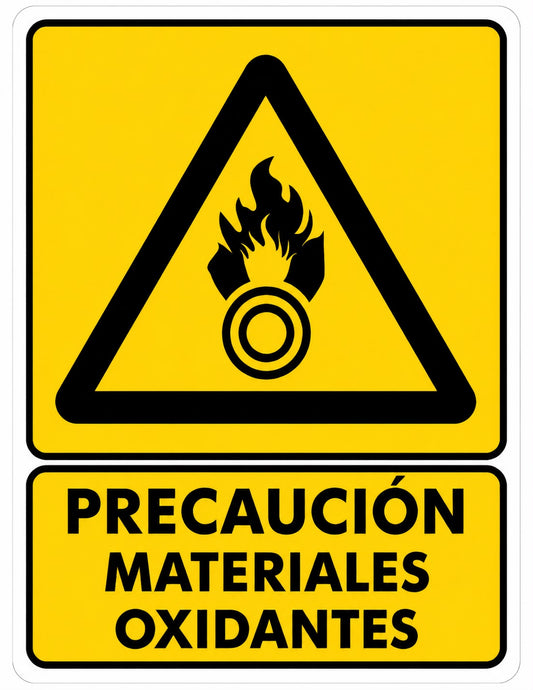 Precaución o Peligro Materiales oxidantes