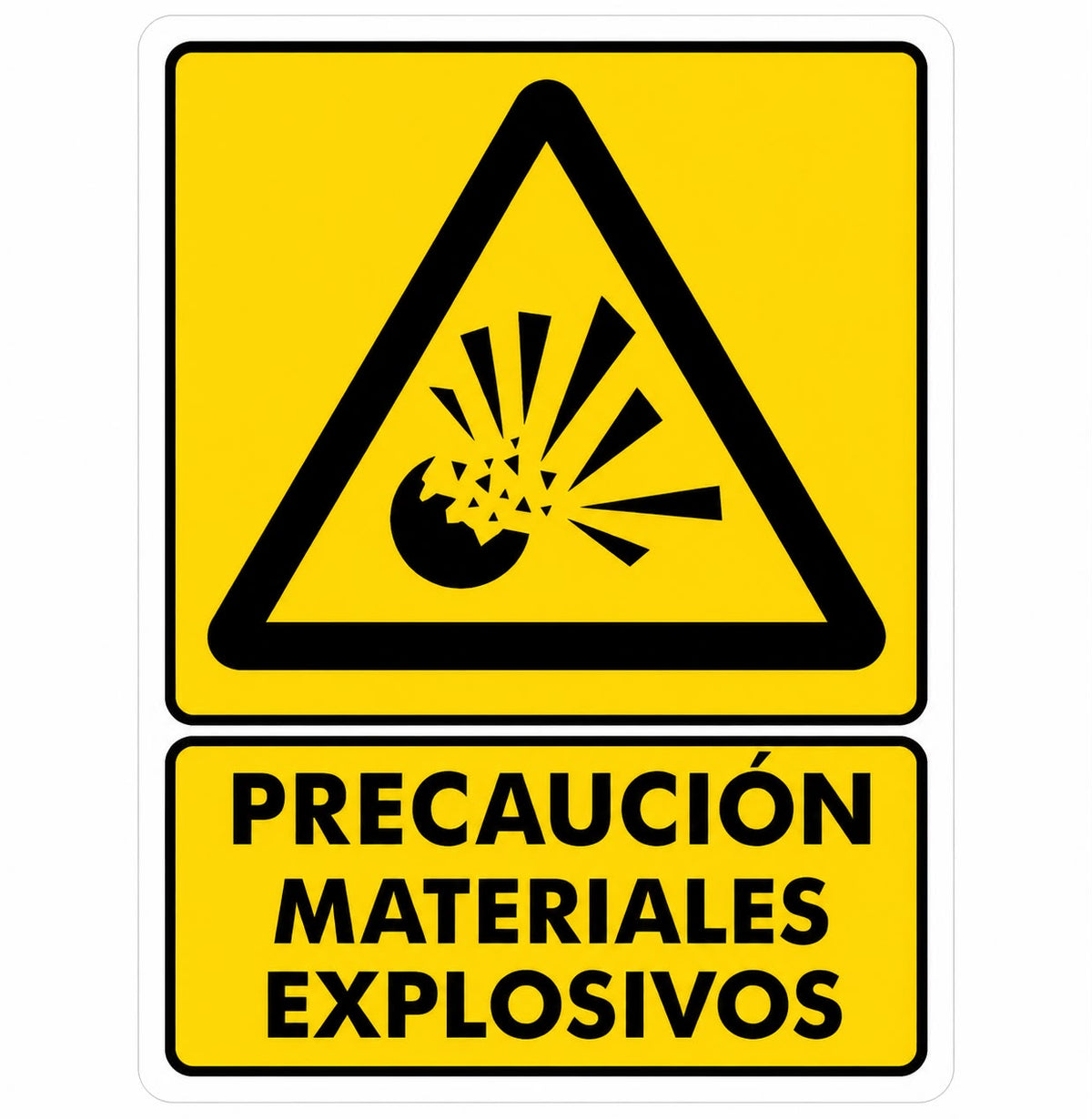 Precaución Materiales explosivos