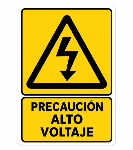 Precaución o Peligro Alto Voltaje
