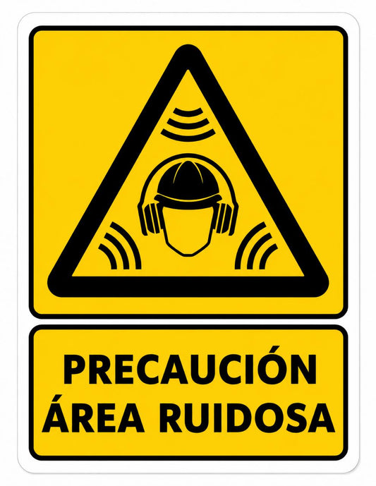 Precaución área ruidosa