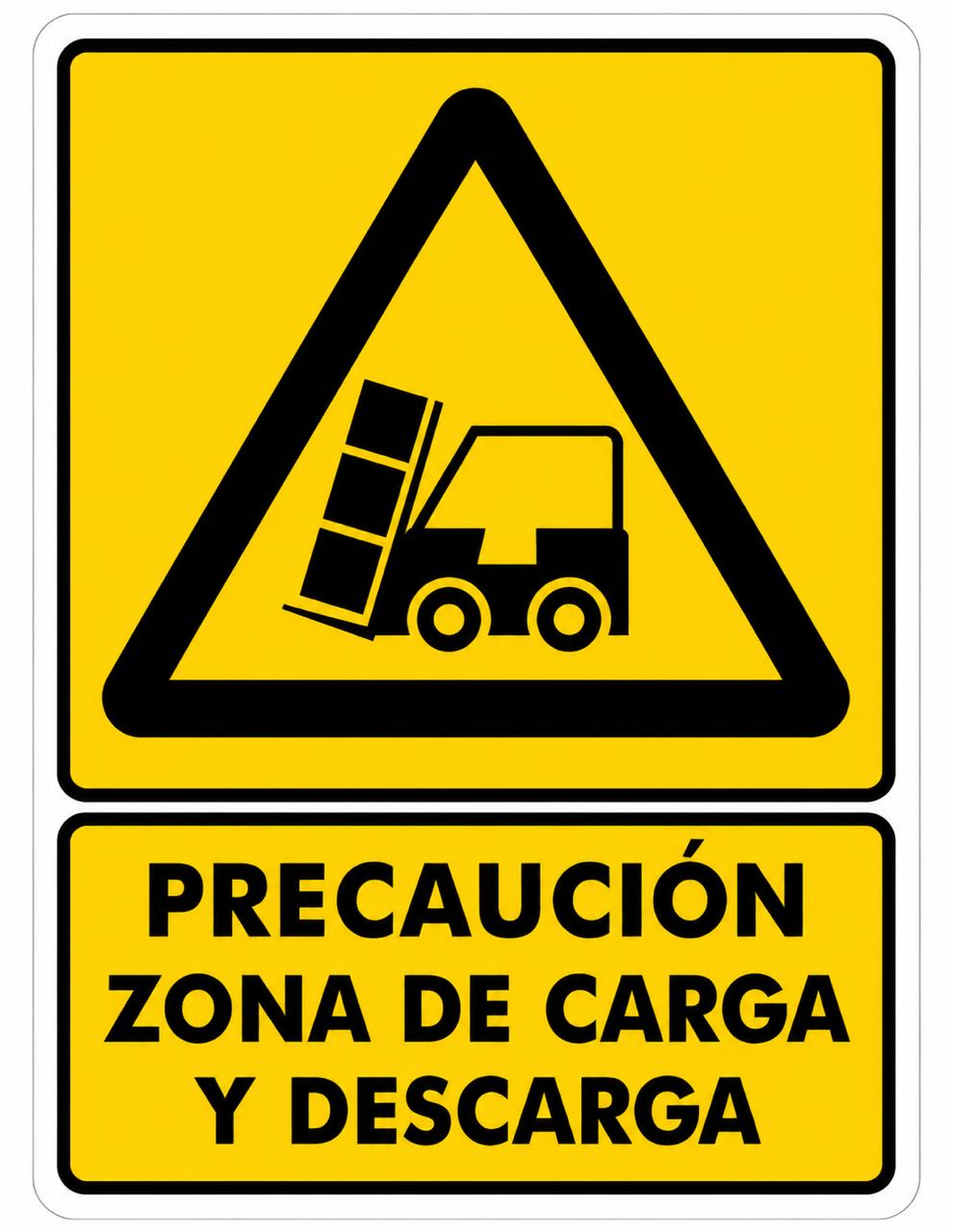 Precaución o Peligro Zona de carga y descarga