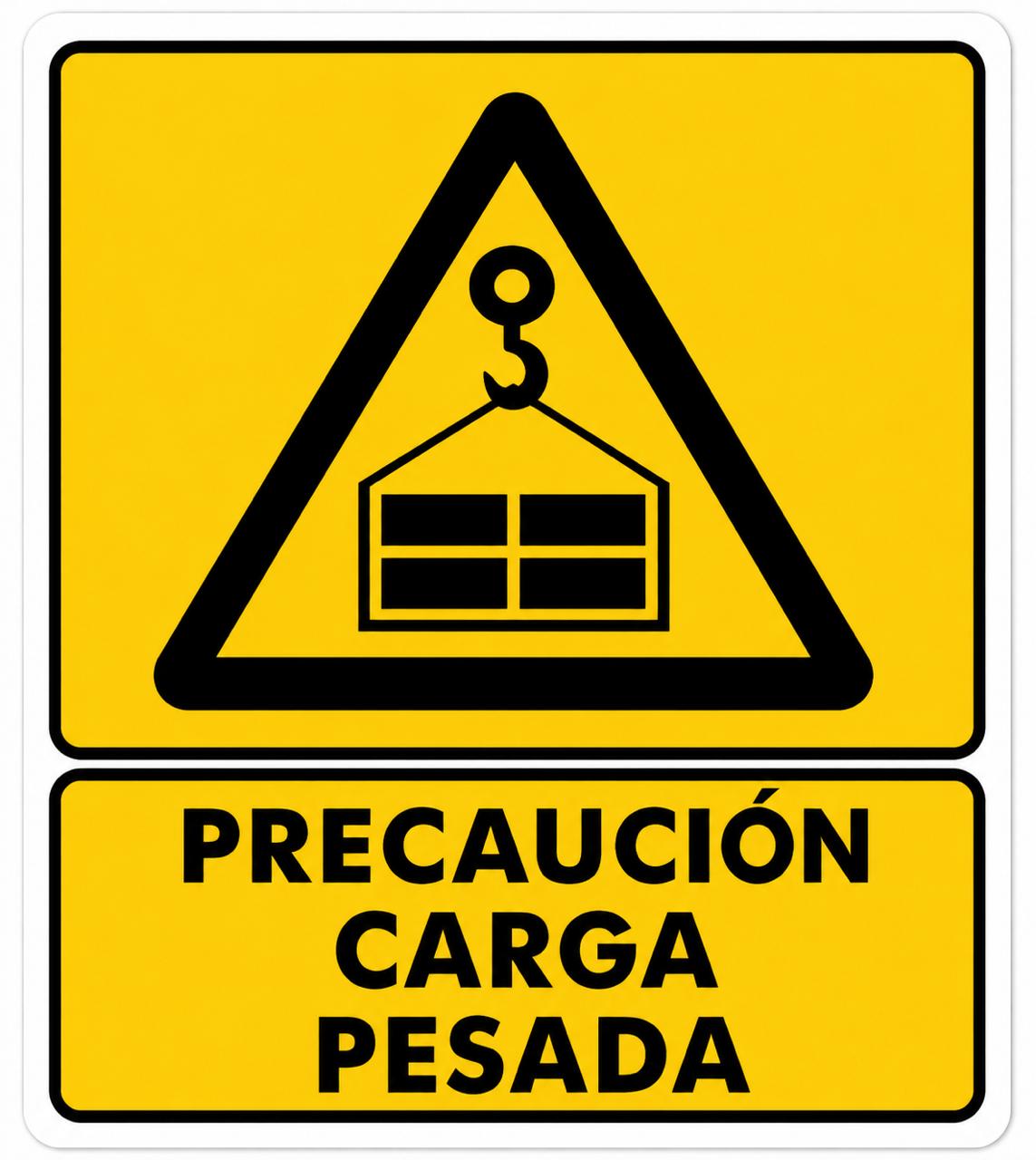 Precaución Carga pesada