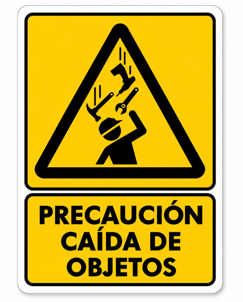 Precaución Caída de objetos