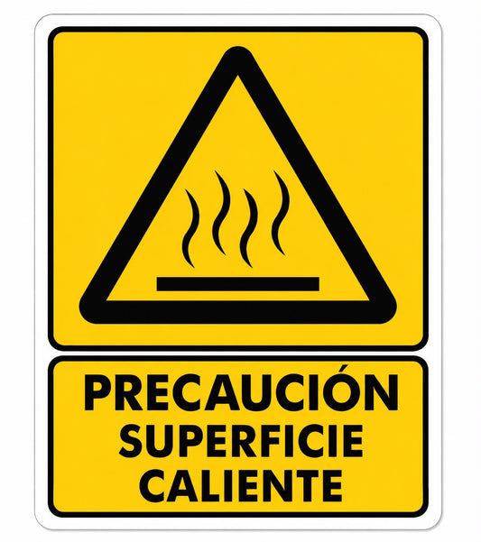 Precaución Superficie caliente