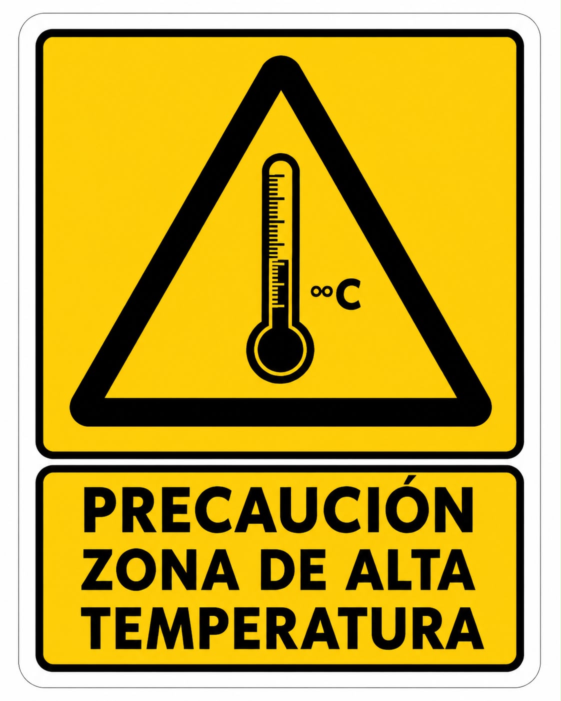 Precaución Zona de alta temperatura