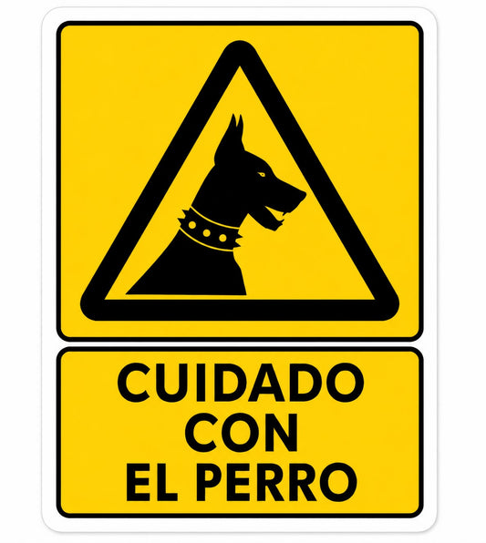 Cuidado con el perro