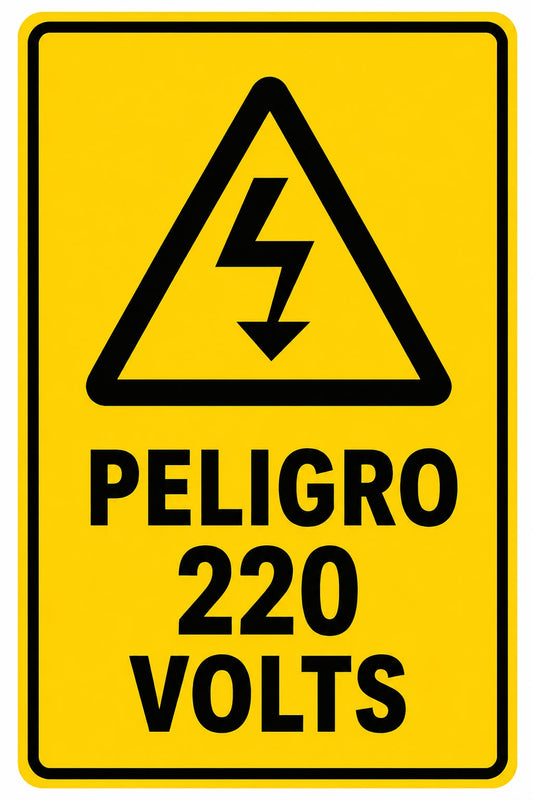 Calcomanía de Peligro 220 volts