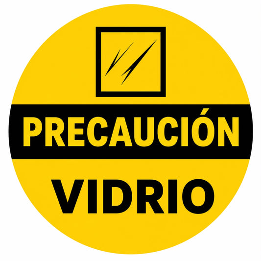 Calcomanía Precaución Vidrio