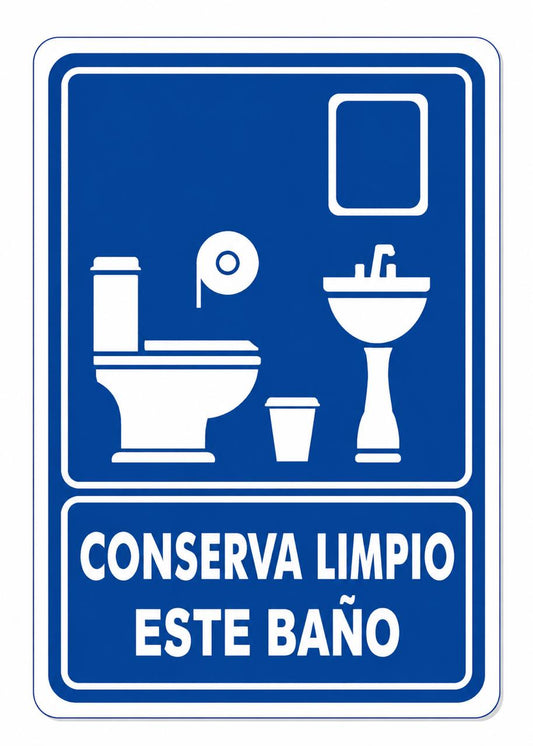 Conserva limpio este baño