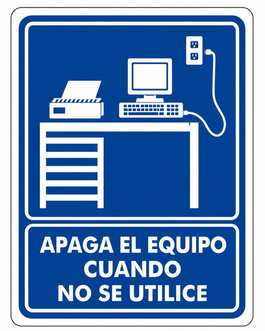 Apaga el equipo cuando no se utilice