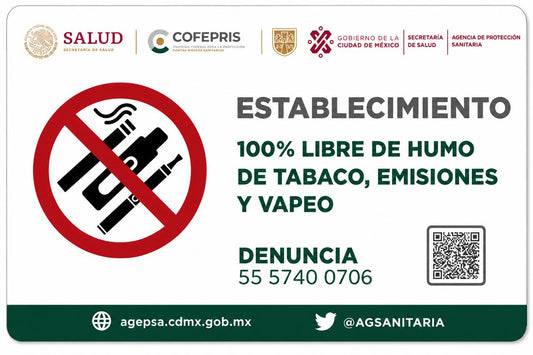 Establecimiento 100% libre de humo