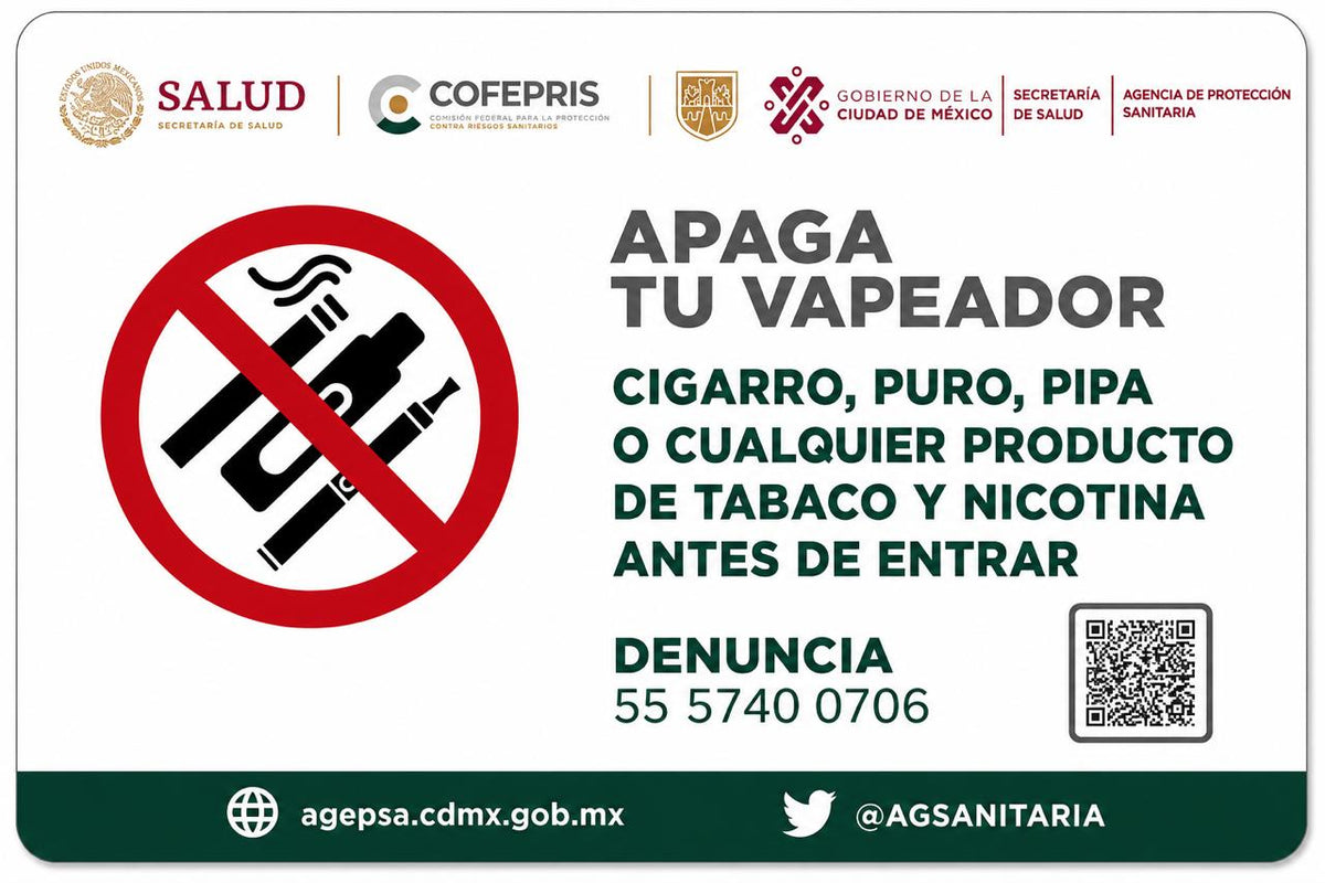 Apaga tu vapeador, cigarro, puro, pipa...