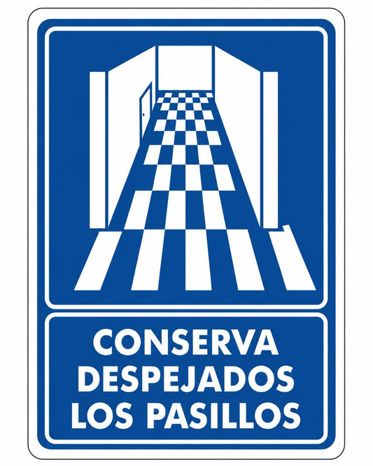 Conserva despejados  los pasillos