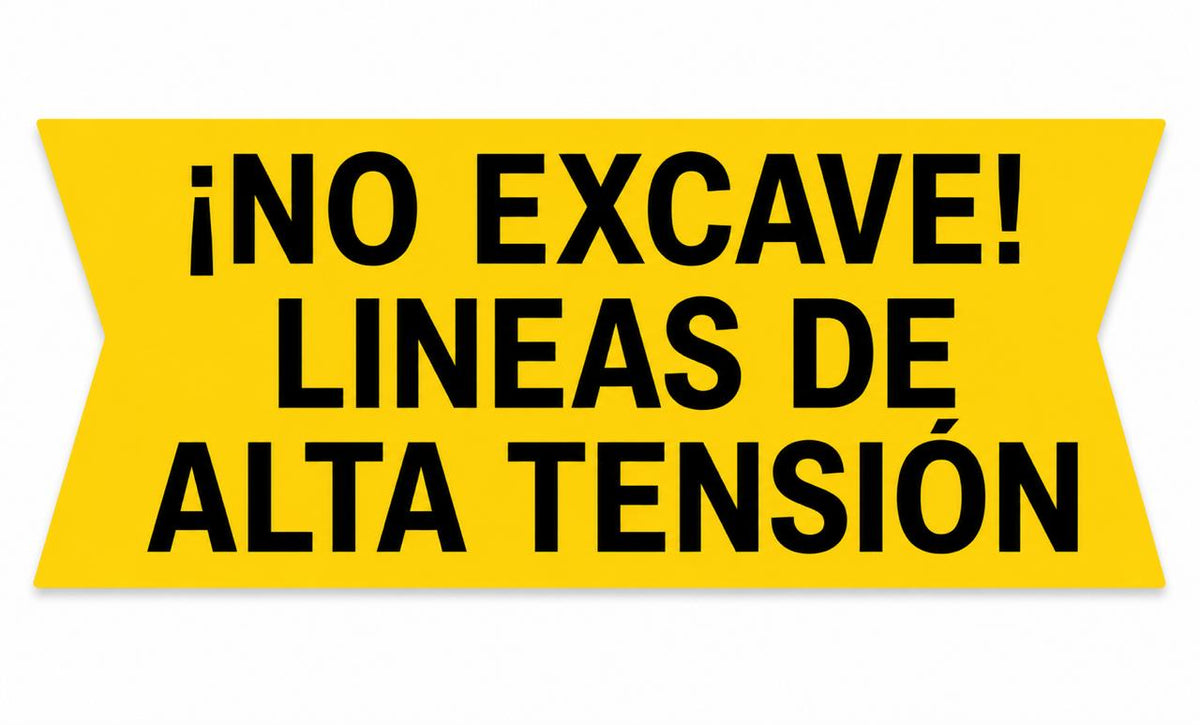 Cinta de No excave líneas de alta tensión