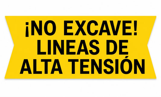 Cinta de No excave líneas de alta tensión