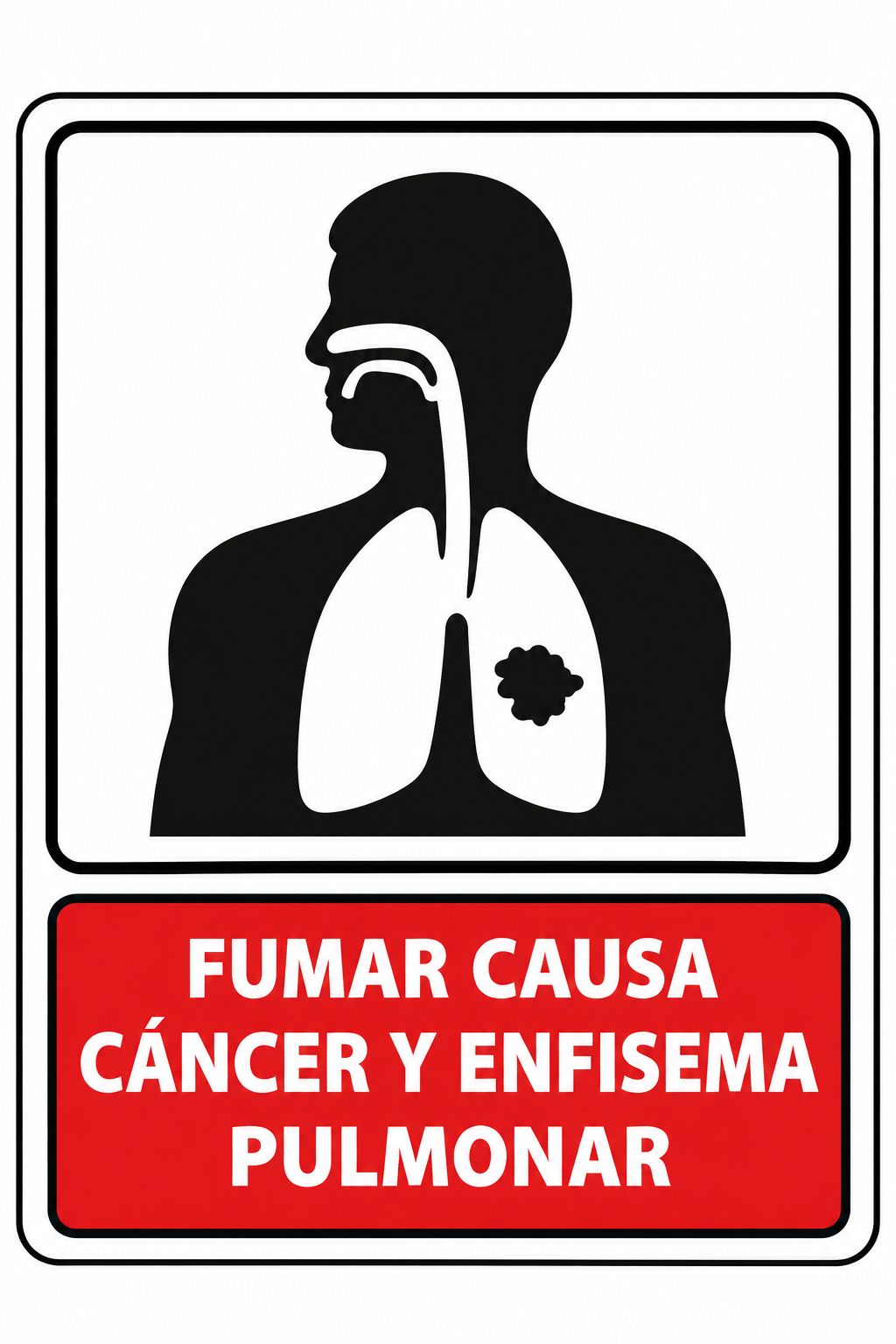 Fumar causa cáncer y efisema pulmunar