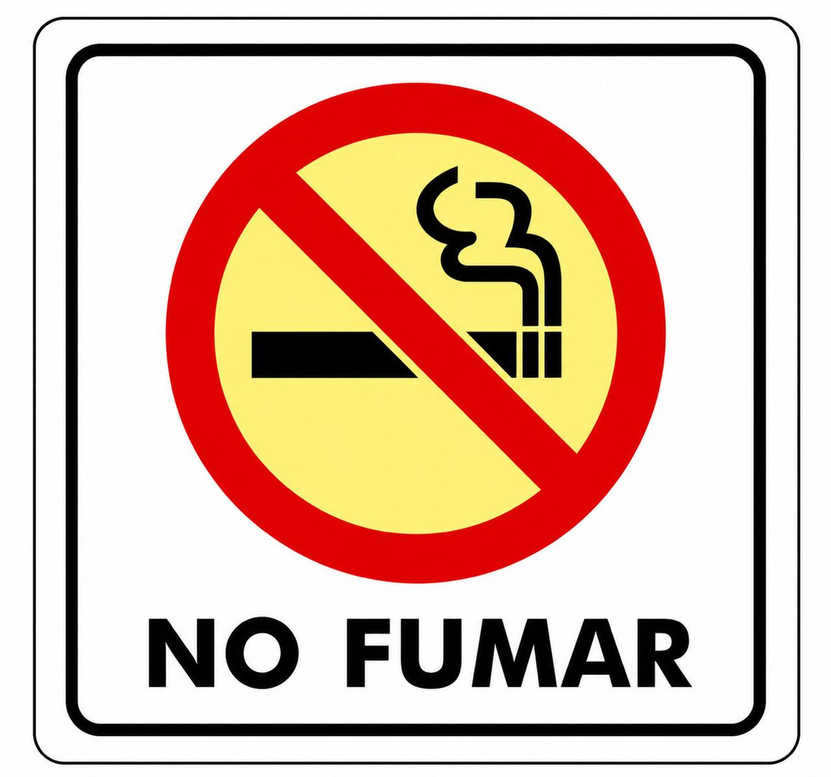 Señalización de No fumar