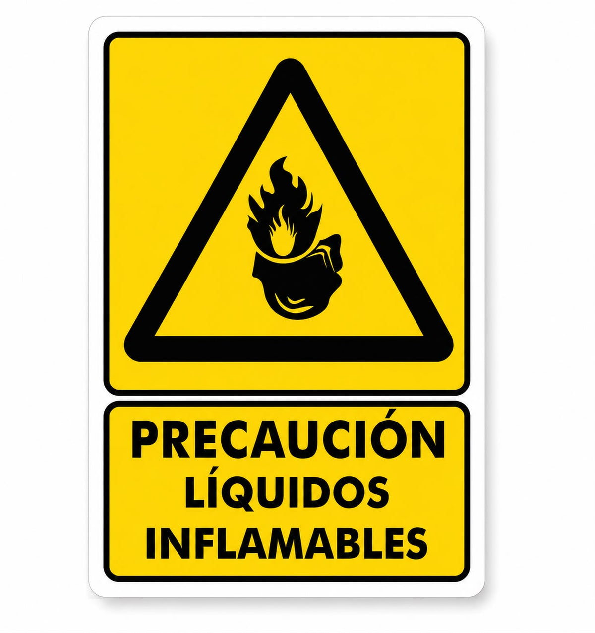 Precaución o Peligro Líquidos inflamables