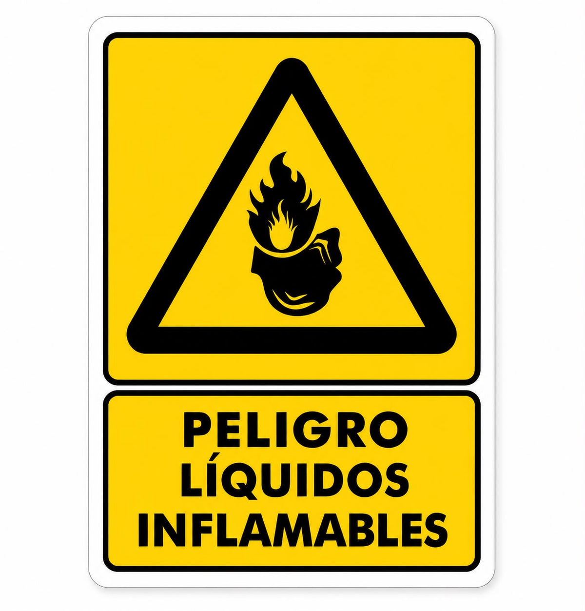 Precaución o Peligro Líquidos inflamables