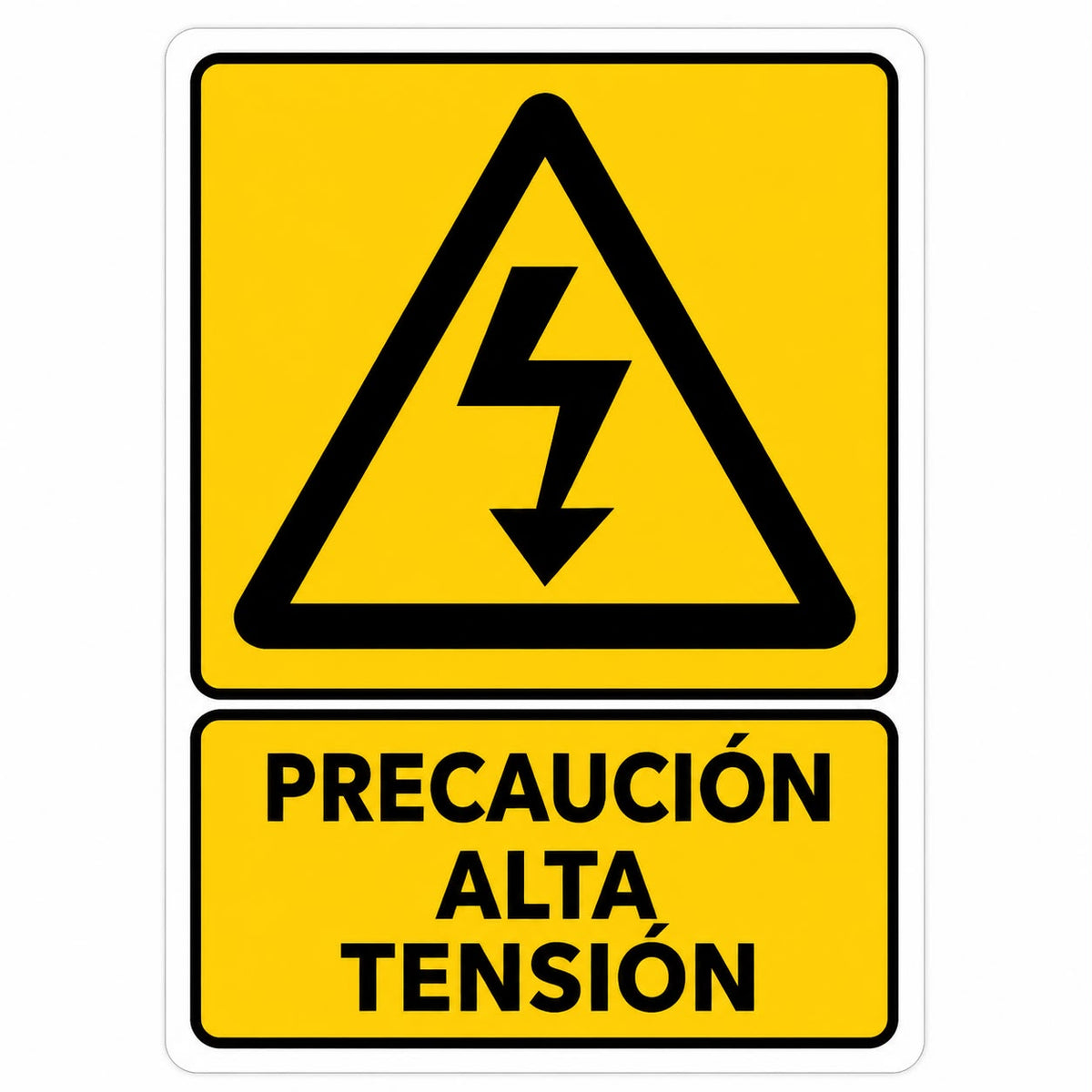 Precaución o Peligro Alta tensión