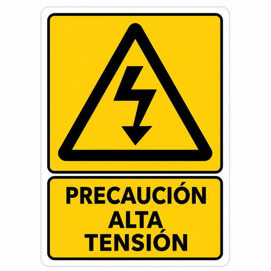 Precaución o Peligro Alta tensión