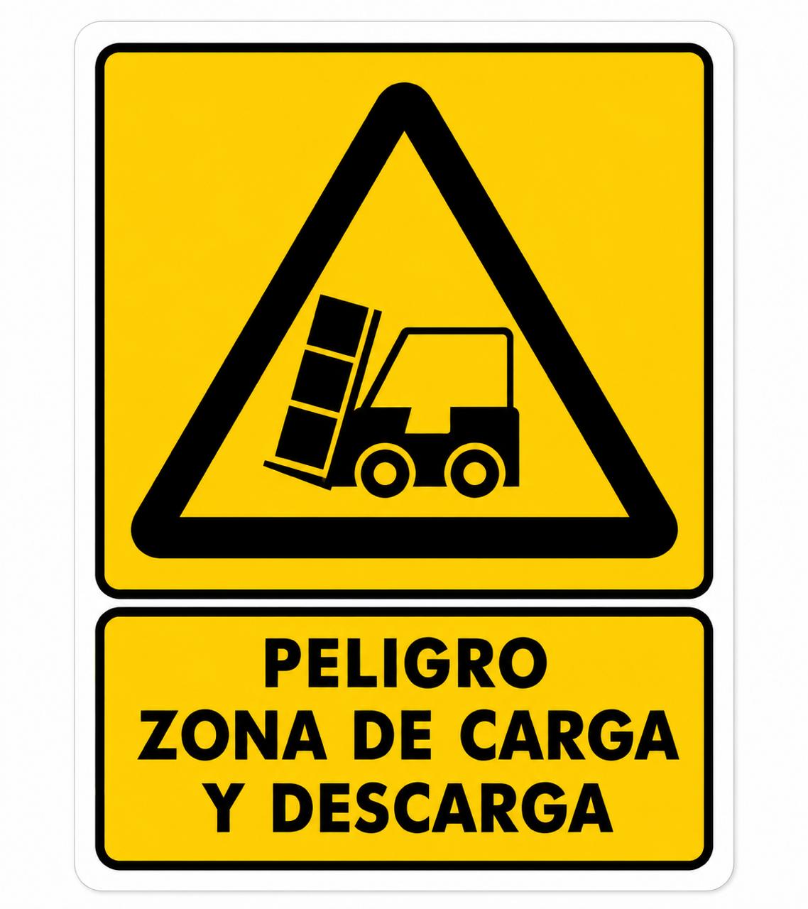 Precaución o Peligro Zona de carga y descarga